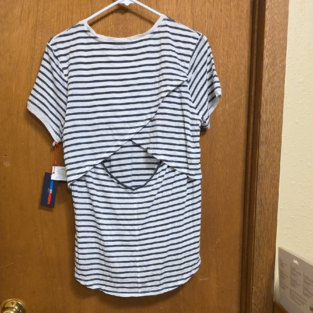 Tommy Hilfiger Black and White Striped Tee